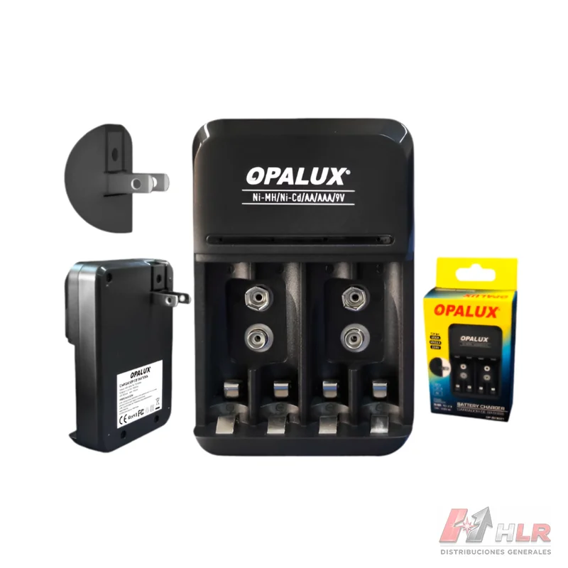 CARGADOR DE PILAS AA/AAA/9V OPALUX OP-BC8021