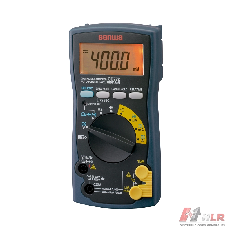 MULTIMETRO DIGITAL AUTORANGO CON °C SANWA CD772