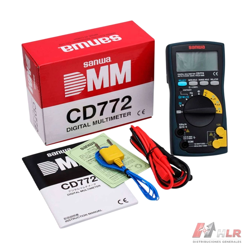 MULTIMETRO DIGITAL AUTORANGO CON °C SANWA CD772 - Imagen 2